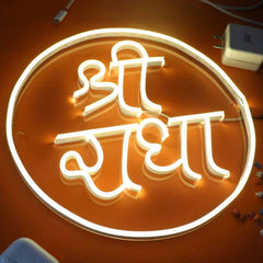 Shree Radha Customized Neon Name Light Frames-15