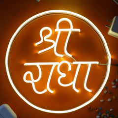 Shree Radha Customized Neon Name Light Frames-15