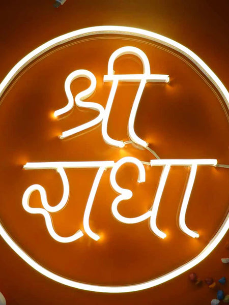 Shree Radha Customized Neon Name Light Frames-15